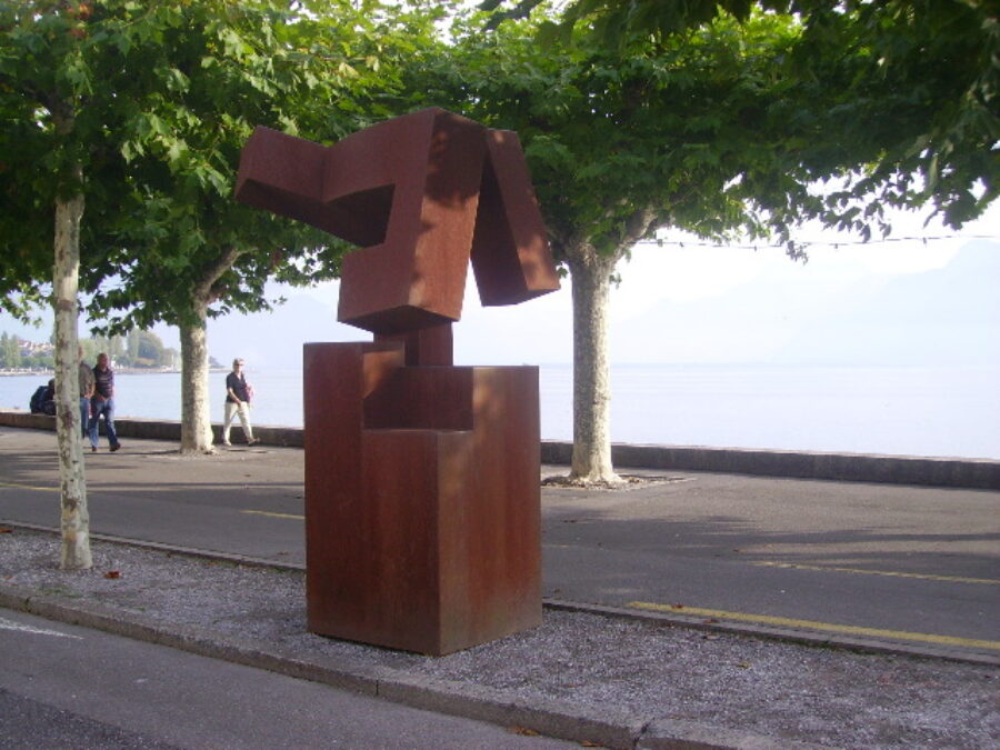 2004 acier corten, 2,50 × 3,50 × 2,20 m, Quai Perdonnet, Vevey, Suisse